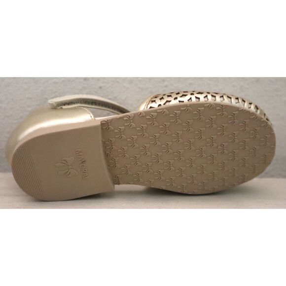 Mayoral 41.444 Little Girls Sz 7.5 Gold Pala Talon Troquel Eyelet Dress Shoes - Picture 7 of 12